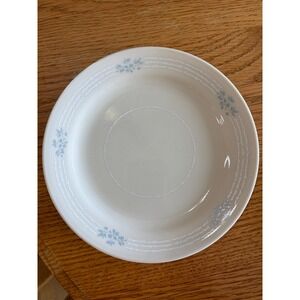 Corelle Lace Bouquet Plate • 7.25" • Vintage Floral • 1985–1995 • Blue & Beige